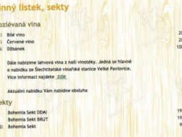 Stirinska Stodola Wellness menu