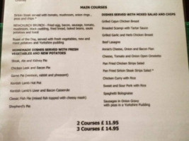 Newchurch House menu