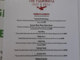 Fourways Cafe Grill menu