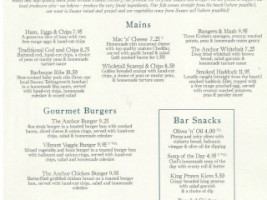 The Anchor Public House menu