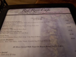 Red Rose Cafe menu