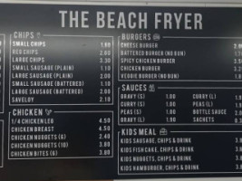 The Beach Fryer menu