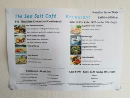 Sea Salt Cafe menu