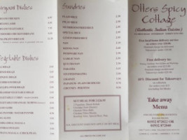 Otter's Spicy Cottage menu