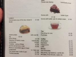 The Coffee Shop, Willow Wood, The Pad menu