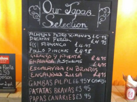 Sergi's Tapas menu