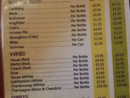 Millenium Balti menu