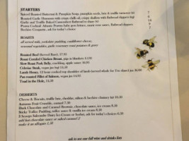 The Beehive menu