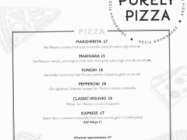 Purely Pizza menu