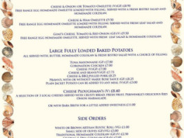 Periwinkle Tearoom Pottery menu