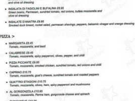 Ponte Nuovo menu