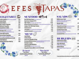 Efes Wine Tapas menu