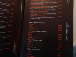 Indian Moments, Harlow menu