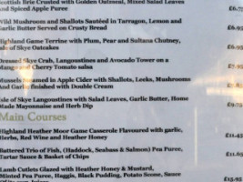 The Granary menu