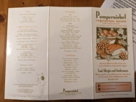 Pumpernickel Coffee Shop menu