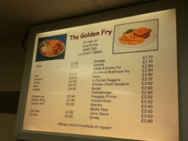 Golden Fry menu