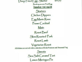 Bell Inn menu