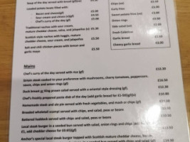 Anchor Inn menu