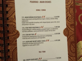 Asian Chef menu