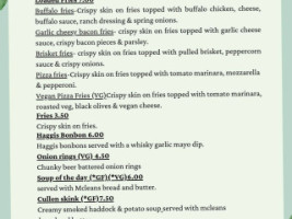 Captain's Table menu