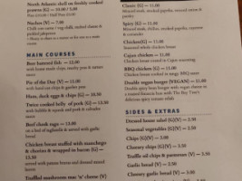 The Nog Inn menu