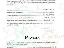 The Faerie Tree Inn menu