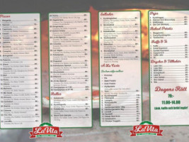 La Vita menu