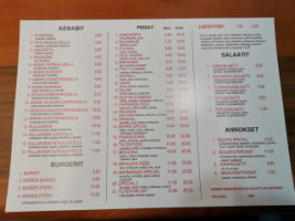 Pizzeria Bolero menu