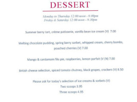 The Clevedon At Ben Rhydding menu