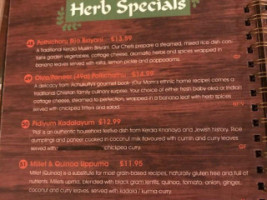 Herb menu