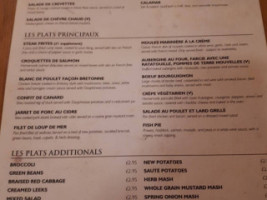 Rustique menu