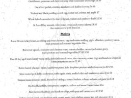 The Ship Inn Ugborough menu