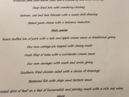 The Hall Inn menu