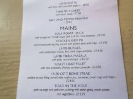 The Patten Arms menu