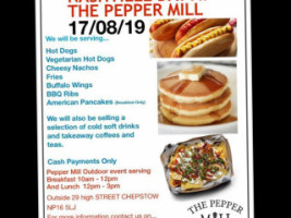 The Pepper Mill menu