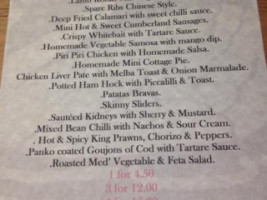 The Old Swan Uppers menu