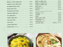 The Masala menu