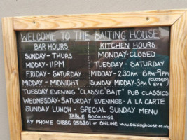 The Baiting House menu