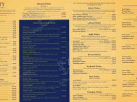 Dynasty Indian Cuisine menu