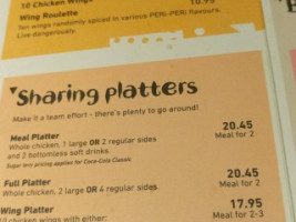 Nando's menu