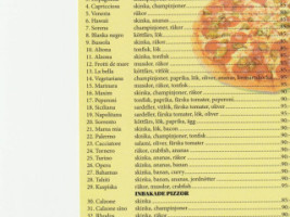 Pizzeria Mallorca menu