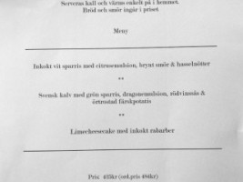 Båthuset Krog menu