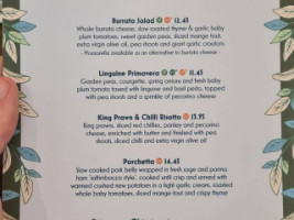 Bella Italia menu