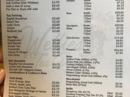 Wellies Cafe menu