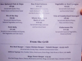 Horse And Groom menu