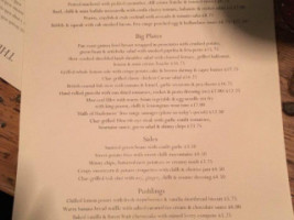 The Old Queens Head menu