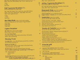 The Rendezvous Cafe menu