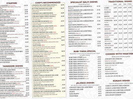 The Bilash menu