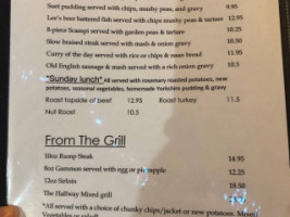The Halfway House Royton menu