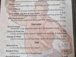 The Smiths Arms menu